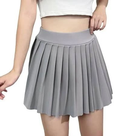 Vigerkar Pleated Tennis Skirt for Women Tennis Skort for Woman High Waisted Golf Skirts Athletic Skirt Grey, M, Women's, Size: Medium, Gray