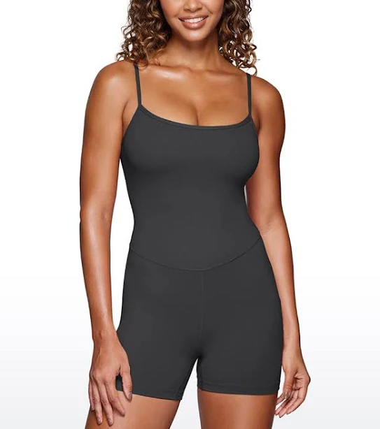 CRZ YOGA Women's Butterluxe Thin Strap Shorts Bodysuit 4