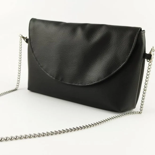 Artificial Leather Shoulder Bag with Chain