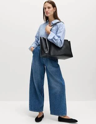 Marks & Spencer Faux Leather Structured Tote Bag