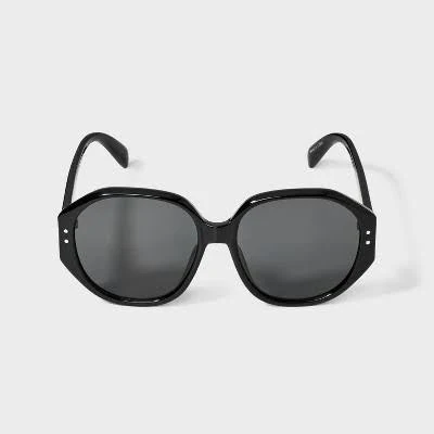 Wild Fable Women's Oversized Round Plastic Sunglasses