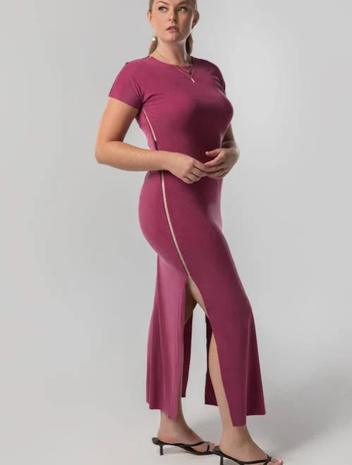 KADA Women's Cupro Infinity Tee Maxi Dress