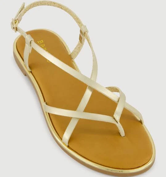 Women's Faux Leather Strappy Toe Loop Sandals