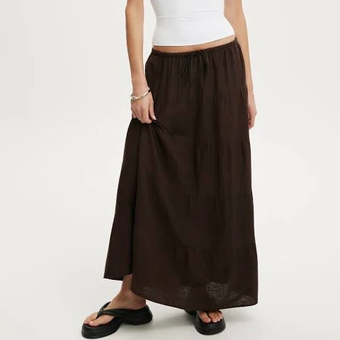 Cotton On Women's Haven Multi Tiered Maxi Skirt