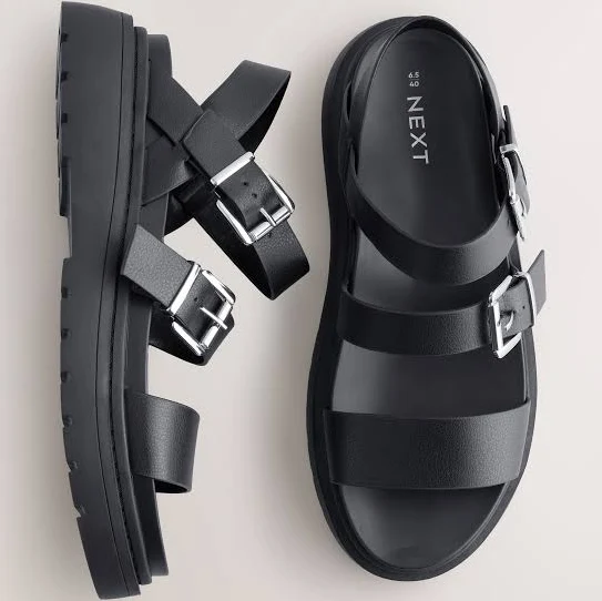 Womens NEXT Standard/Wide Fit Chunky Buckled Sandals US