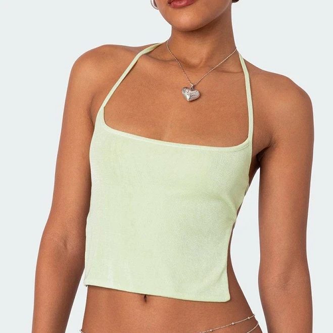 Edikted Women's Keke Tie Back Halter Top