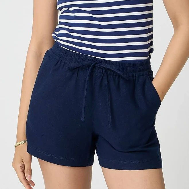 J.Crew Women's Linen-Blend Drawstring Shorts