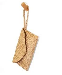 Portia Jute Clutch Wristlet