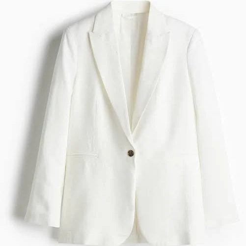 H&M Ladies Linen-Blend Blazer