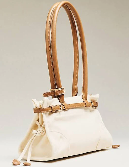 Anthropologie The Greer Structured Canvas Shoulder Bag