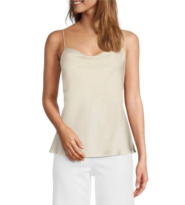 Antonio Melani Lila Silk Cowl Neck Cami Tank