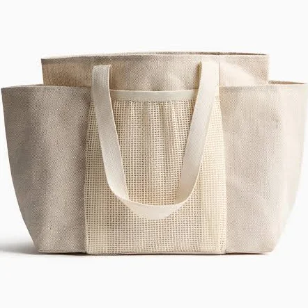 H&M Home Beige Large Jute-Blend Shopper