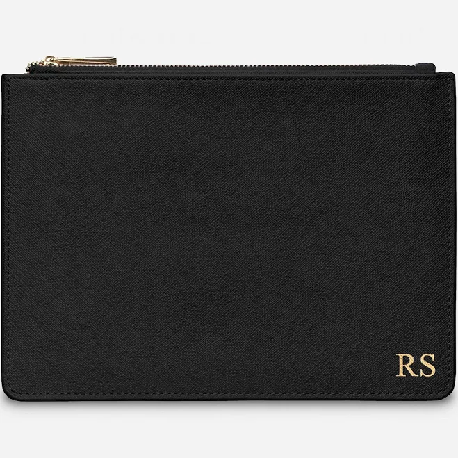 Saffiano Leather Monogram Pouch Bag