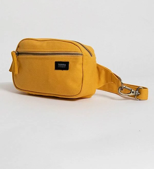 Terra Thread Organic Cotton Canvas Fanny Pack in Yellow at Urban Outfitters