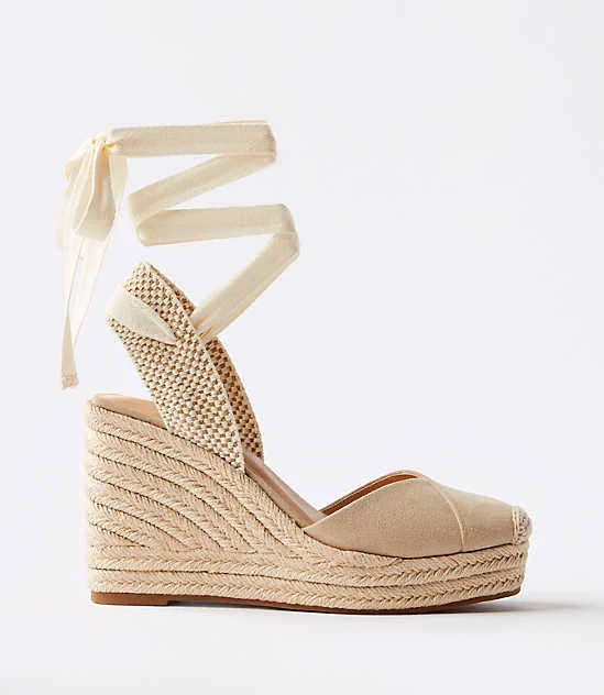 Loft Women's Lace Up Espadrille Wedge