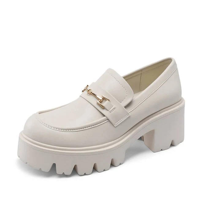 Dream Pairs Women's Preppy Y2k Chunky Heel Loafers