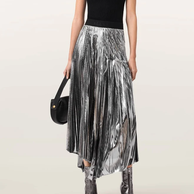 Allsaints Women's Jax Pleated Midi Skirt