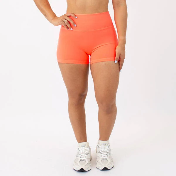 High-Rise No Front Seam Spandex Shorts