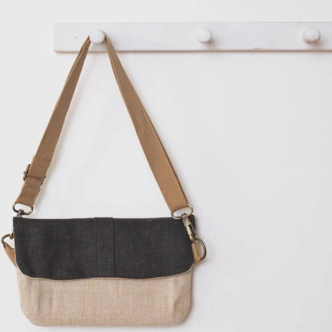 Stylish and Convenient Austin Jute Canvas Belt Bag