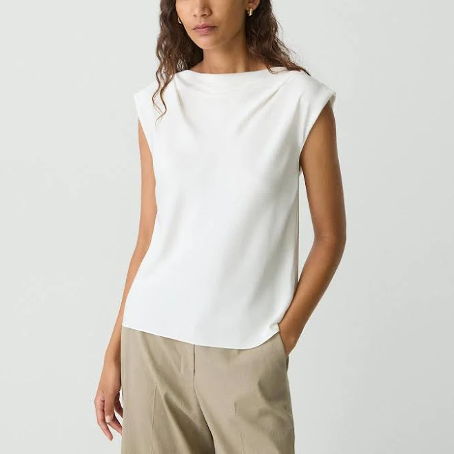 Women's Silk Georgette Cowl Neck Top