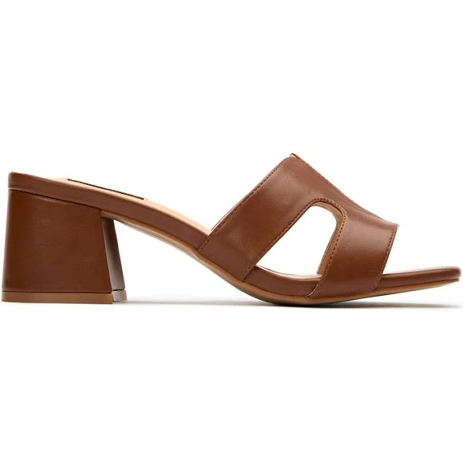 V.GAN Women's Vegan Leather Mule Heel Sandals