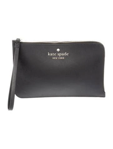 Kate Spade New York Saffiano Leather Clutch in Black