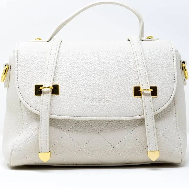 Quilted Vegan Leather Top Handle Crossbody Bag