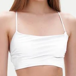 Cropped Slim Fit Satin Cami