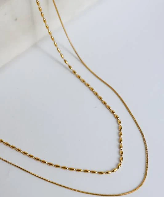 Dainty Gold Layered Chain Necklace
