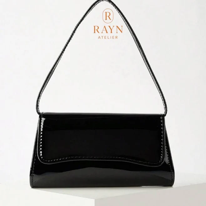 Patent Leather Clutch Shoulder Bag