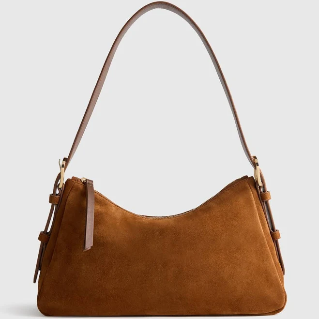 Quince Women's Italian Suede Shoulder Bag