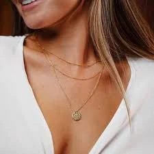 Gold Layered Coin Necklace Set