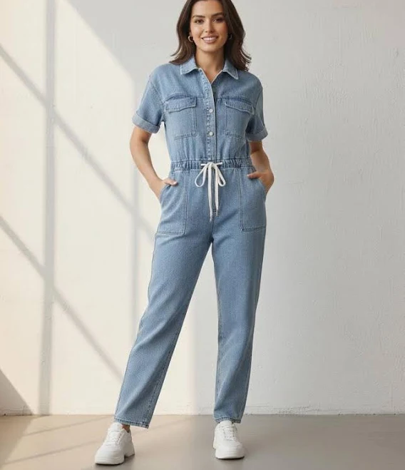 Women's Denim Utility Romper