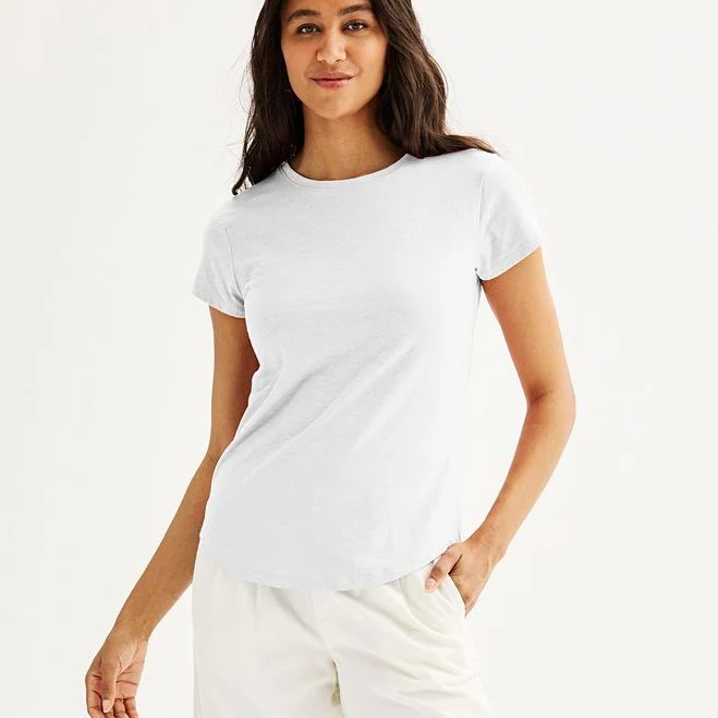 Women's Sonoma Goods For Life Everyday Short-Sleeve Crew Tee, Size: Small, Vital White
