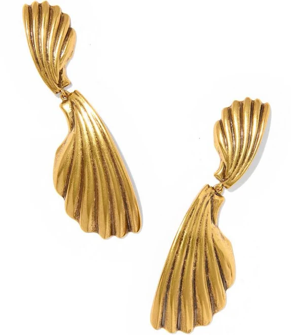 Kendra Scott Alexa Vintage Gold Statement Drop Earrings