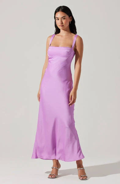 Astr The Label Stacie Satin Maxi Dress