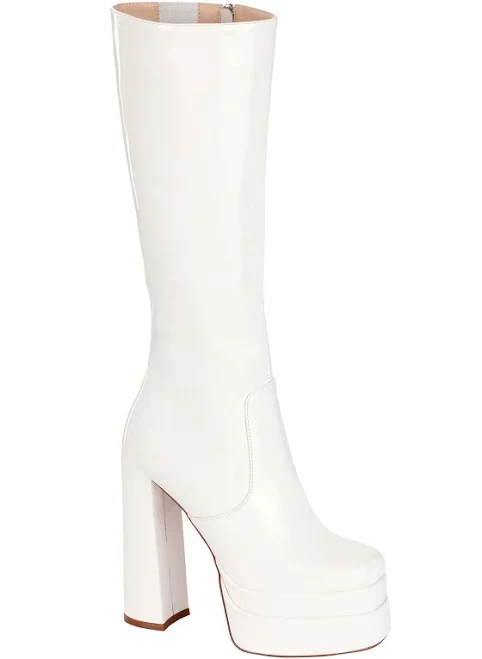 Women's Patent Platform Leather Gogo Boots