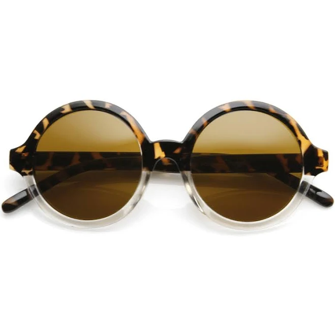 Retro Sleek Large Round Sunglasses