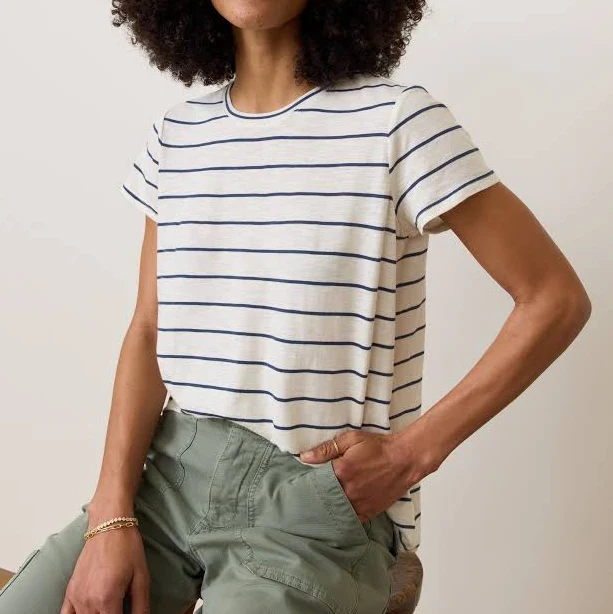 Marine Layer Women's Striped Swing Crew Tee