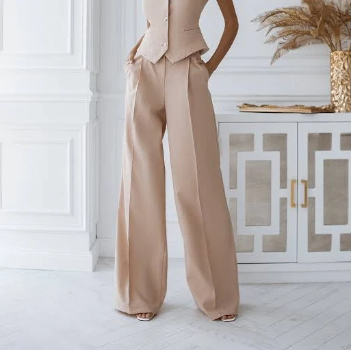 Vest & High Waist Pants