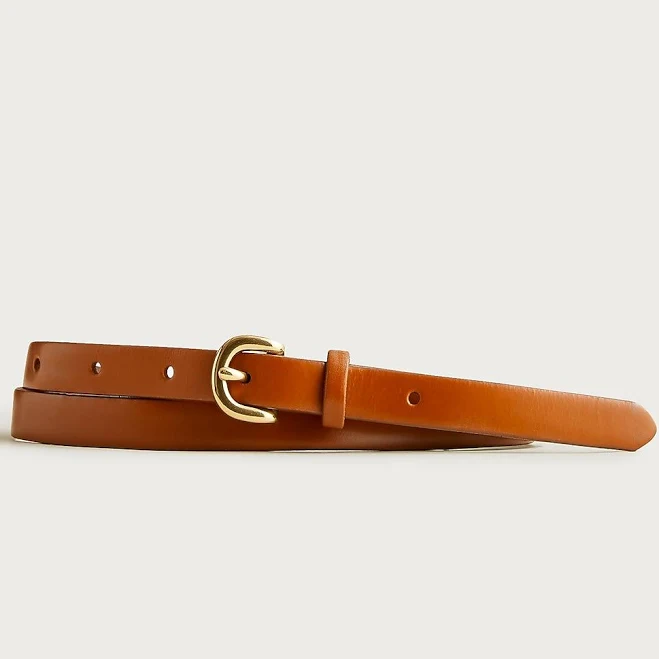 J.Crew Women's Skinny Italian Leather Belt