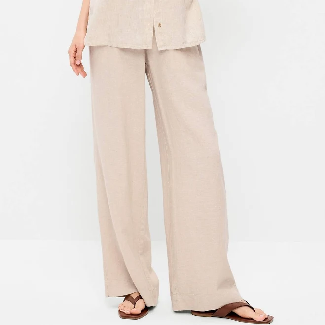 Old Navy Women's High-Waisted Linen-Blend Pants
