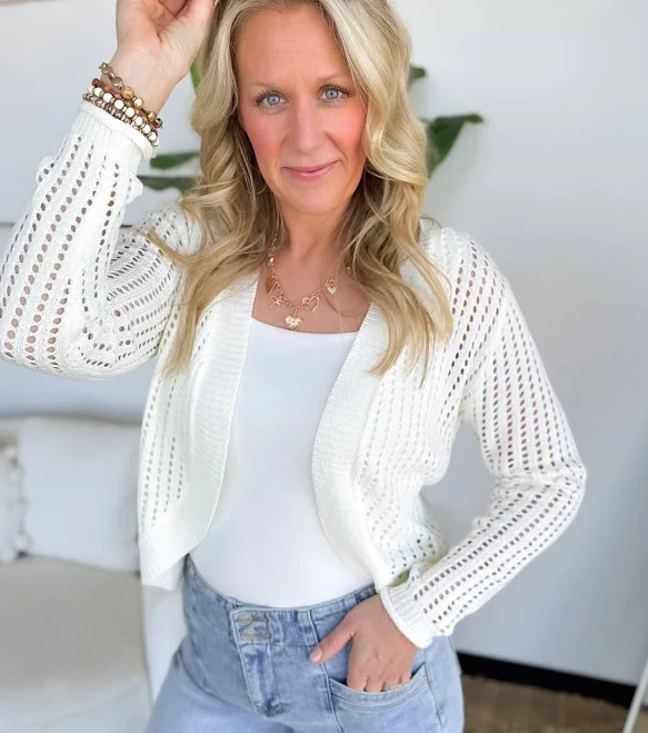 Lightweight Open Knit Cardigan