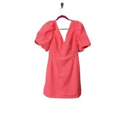 Lilly Pulitzer Celestine V-Neck Romper Sunrise Coral Neon Sunburst Eyelet - Size