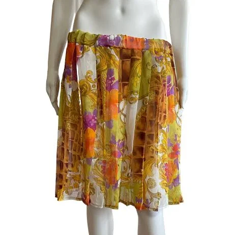 Floral Pleated Skirt