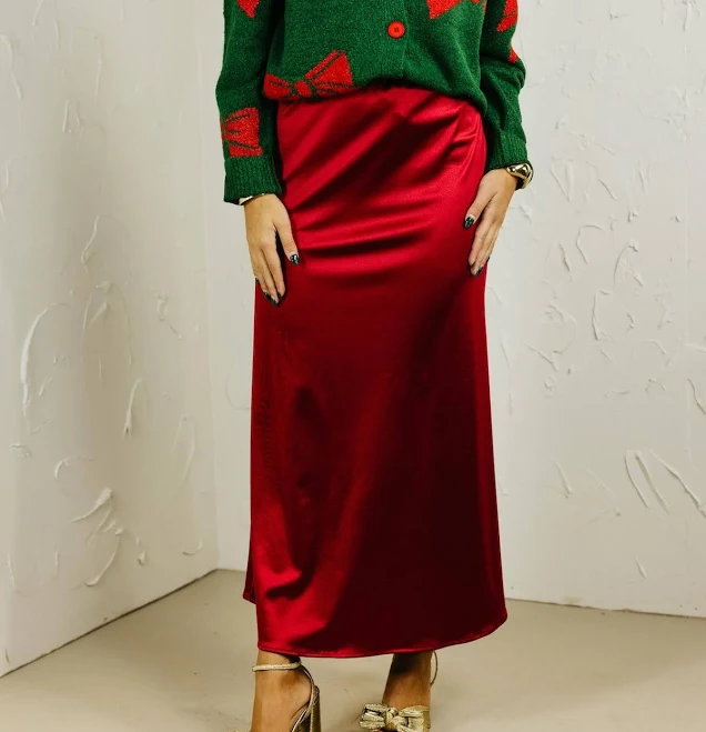 Grace Satin Midi Skirt