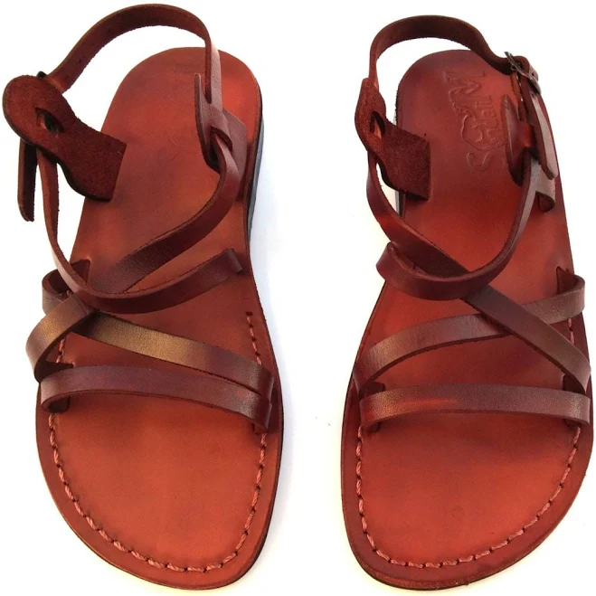 London Leather Roman Style Strappy Sandals