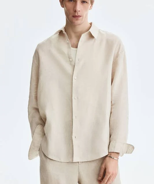 H&M Men's Relaxed-Fit Linen Shirt
