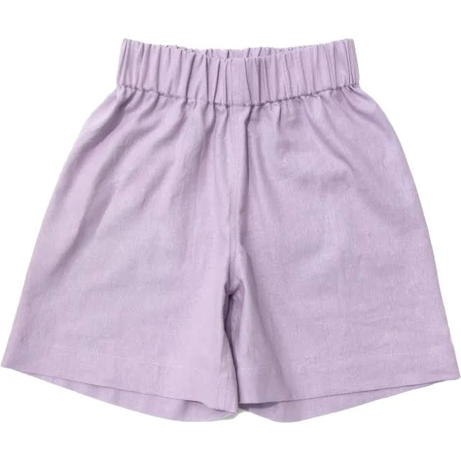 USA Made High Waist Linen/Cotton Shorts