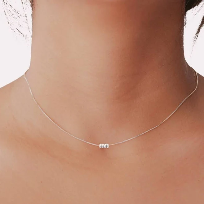 Tiny Sterling Silver Minimalist Necklace
